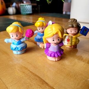 Lot Of Little People Disney Princess Talkers- Cinderella, Belle, Rapunzel